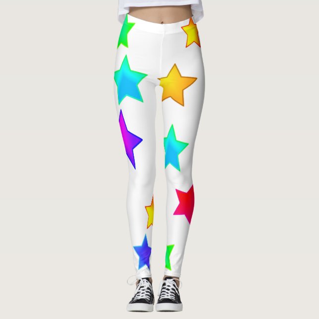 Färgad Stars Leggings (Framsida)