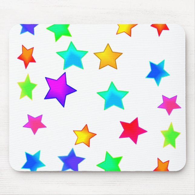 Färgad Stars Mousepad Musmatta (Framsidan)