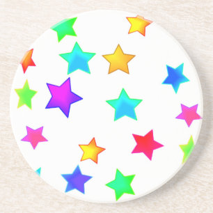färgad Stars Underlägg Sandsten