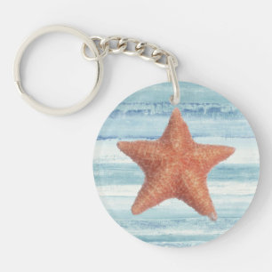 Färgad stjärtfenad på Rand med blå vattenfärg