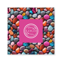 Färgad Stones Rosa Affärskort