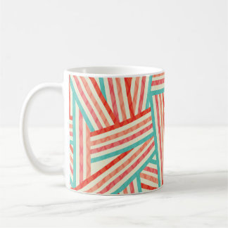 Färgad stripe-Abstrakt Mönster Kaffemugg