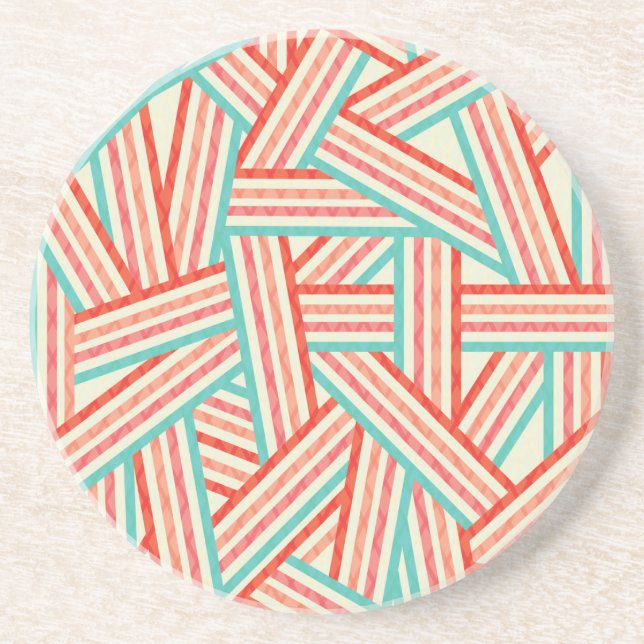 Färgad stripe-Abstrakt Mönster Underlägg (Framsidan)