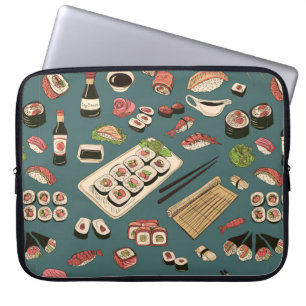 Färgad Sushi och sömlösa mönster,utmärkt Laptop Fodral