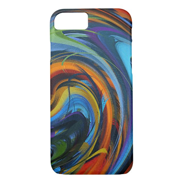 Färgad Swirl Abstrakt Art Case-Mate iPhone Skal (Baksida)