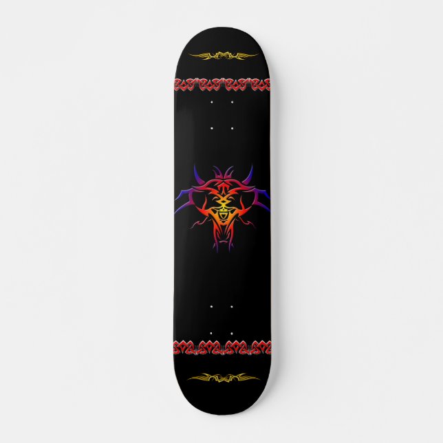 Färgad Tatto Design Skateboard Bräda 19,5 Cm (Framsida)