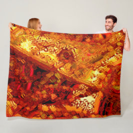 Färgad till korallkarneval mask fleecefilt