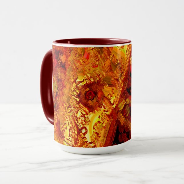 Färgad till rödaktig karnevalsmask av orange mugg (Framsida vänster)