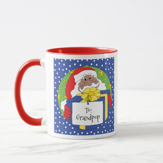 Färgad Tomte Säger Mugg (Vänster)