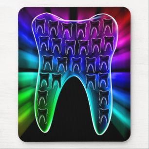 Färgad Tooth Design Dentist Mousepad Musmatta