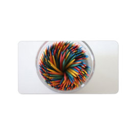 Färgad Toothpicks-etiketter Adressetikett