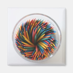 Färgad Toothpicks Magnet