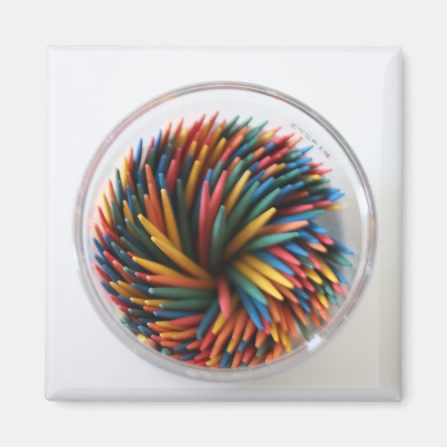 Färgad Toothpicks Magnet (Framsidan)