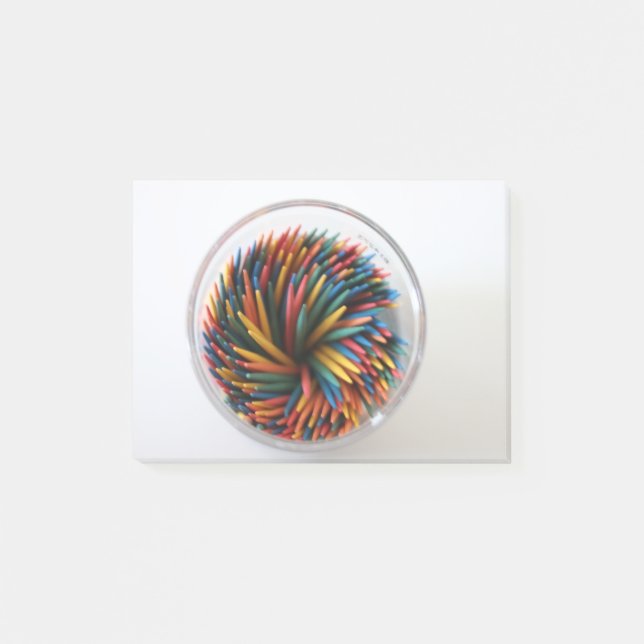 Färgad Toothplocks Post-it® Notes Post-it Block (Framsida)