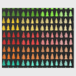 Färgad Träd Wrapping Papper Presentpapper