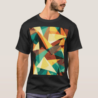 Färgad Triangle Wood Effect Struktur T Shirt
