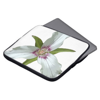 Färgad utskrift av Trillium Vår Wildblomsfet Laptop Fodral