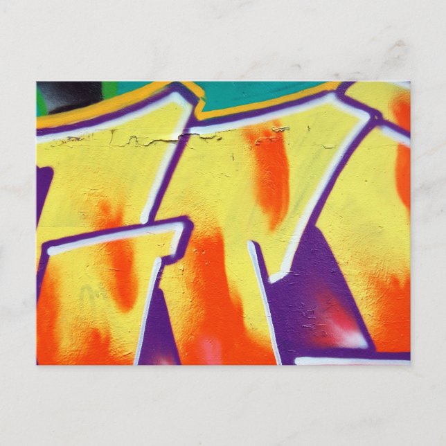 färgad vägggraffiti vykort (Framsida)