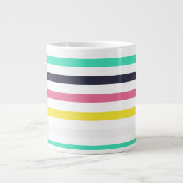 Färgad Vågrät Rand Jumbo Mugg