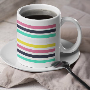 Färgad Vågrät Rand Kaffemugg