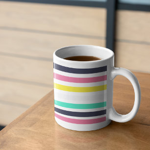 Färgad Vågrät Rand Kaffemugg