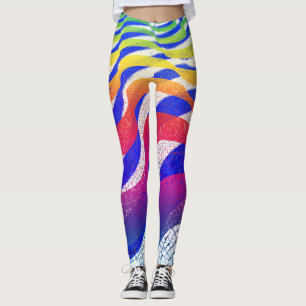 Färgad vinkarare leggings