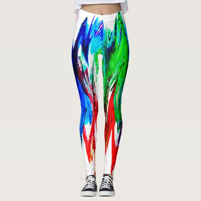 Färgad vinkarare leggings (Framsida)