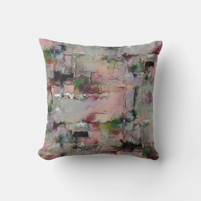 Färgad virtuellare sten, lax till grått dominerar kudde (Framsida)