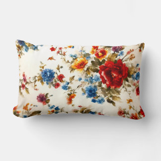 Färgade Е legant och delikat färglösa sommarblommo Lumbarkudde