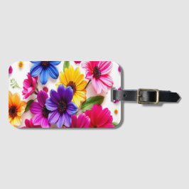 färgade blommor bagagebricka