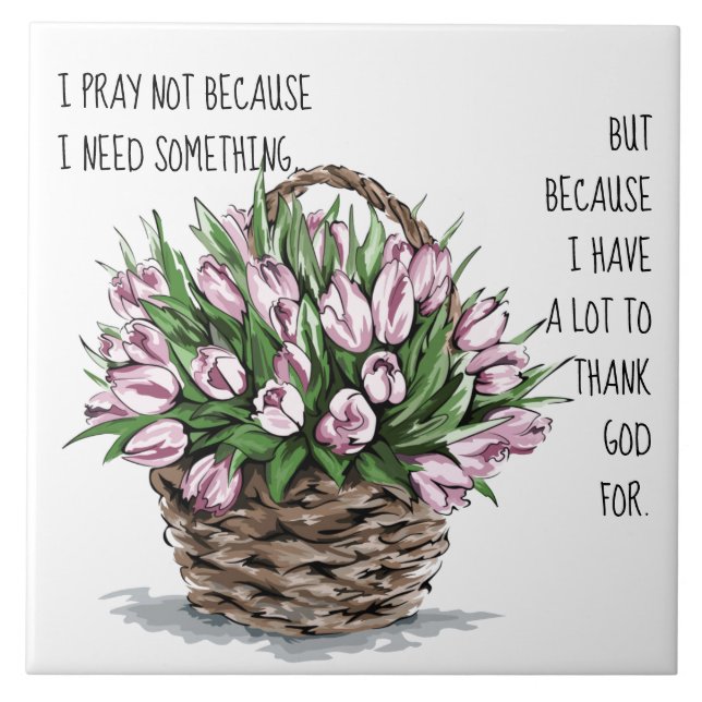 Färgade blommor, tack kakelplatta (Framsidan)