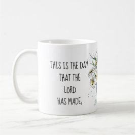 Färgade blommor, vända från Psalm 118:24 Kaffemugg