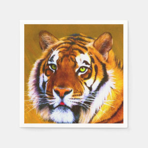 Färgade Gazing Tiger Napkins Pappersservett