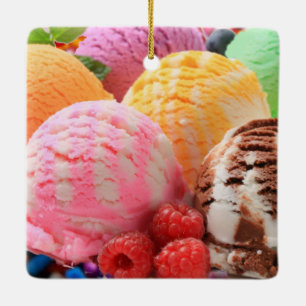 färgade glass scoops julgransprydnad keramik