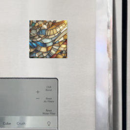 Färgade glasvågor magnet