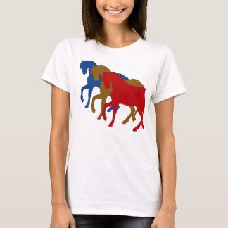 Färgade hästar i Sillouette Tee Shirt