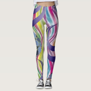 färgade långa leggings