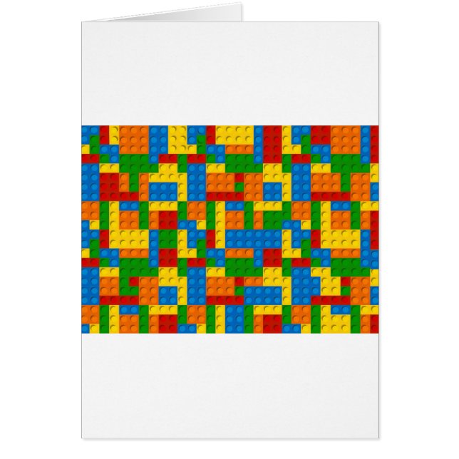 färgade plastblock hälsningskort (Framsidan)