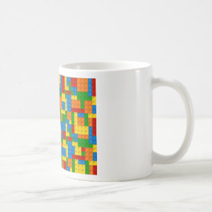 färgade plastblock kaffemugg