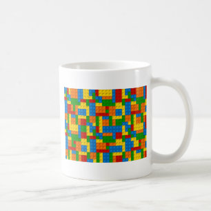 färgade plastblock kaffemugg