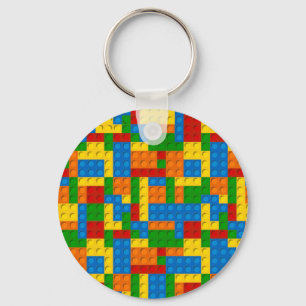 färgade plastblock nyckelring