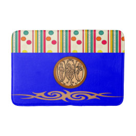 färgade pokadotcirklar badrumsbadrumsbadkar badrumsmatta