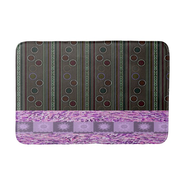 färgade pokadotcirklar badrumsbadrumsbadkar badrumsmatta (Framsidan)