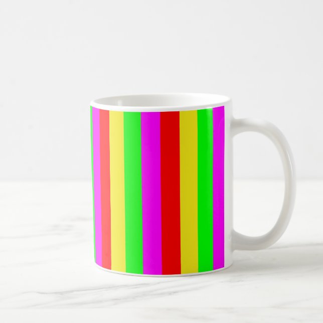 färgade remsor kaffemugg (Höger)