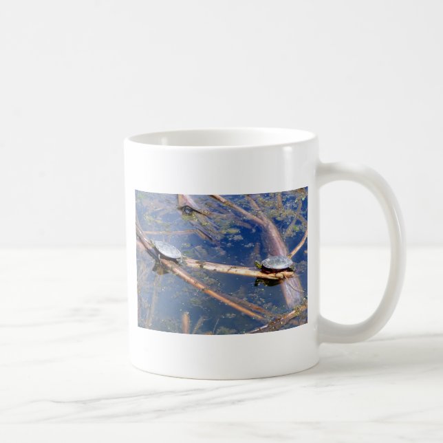 Färgade sköldpaddor (Chrysemys picta) Kaffemugg (Höger)