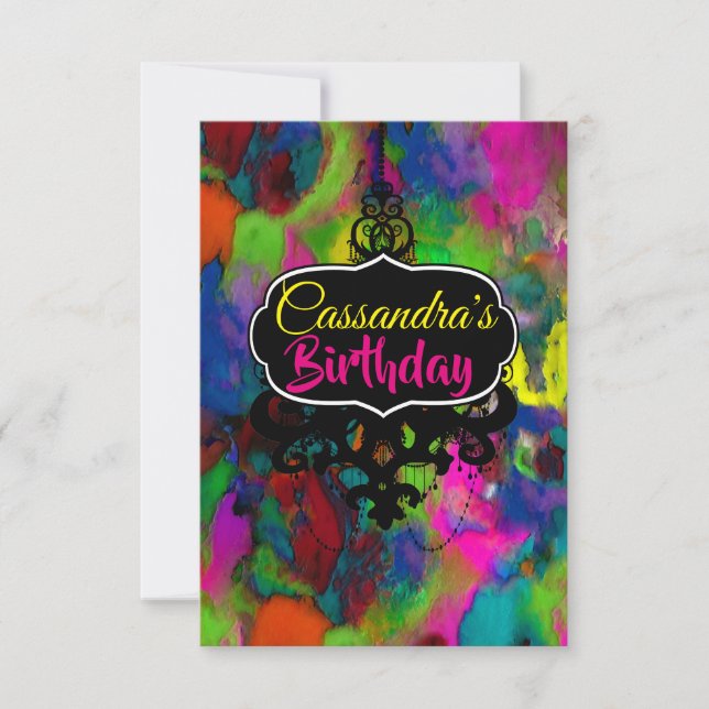 Färgade Tankar (Fler Alternativ) - RSVP / Inbjudningar (Framsida)