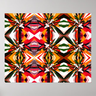 Färgade trianglar på en modern väggposter poster