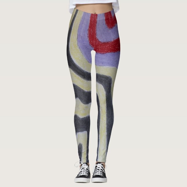 Färgade Vågor Leggings (Framsida)