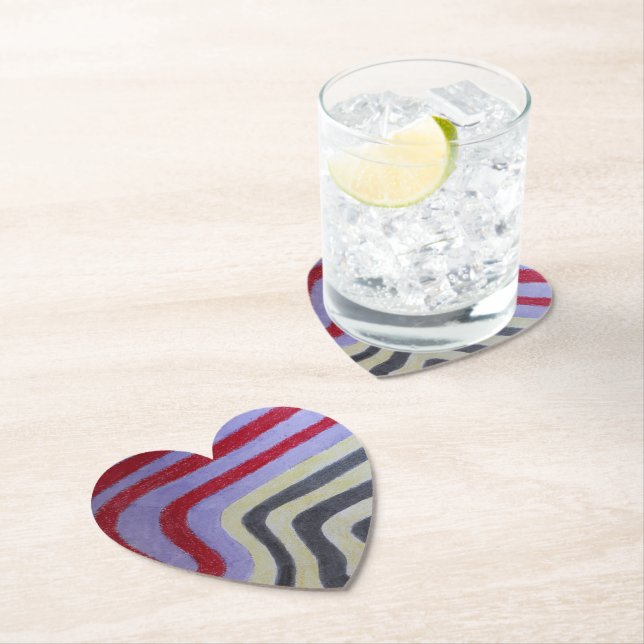 Färgade vågor papper coaster underlägg papper (Insitu)