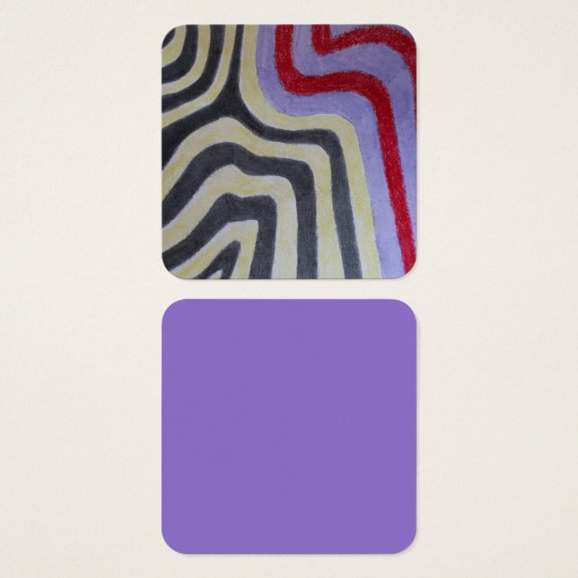 Färgade Vågor Profilkort Fyrkantigt Visitkort (Framsida & baksida)